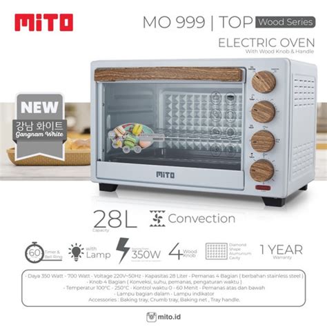 Mitochiba Oven Listrik 28 Liter TOP 28L Wood Series Mito MO 999 MO999