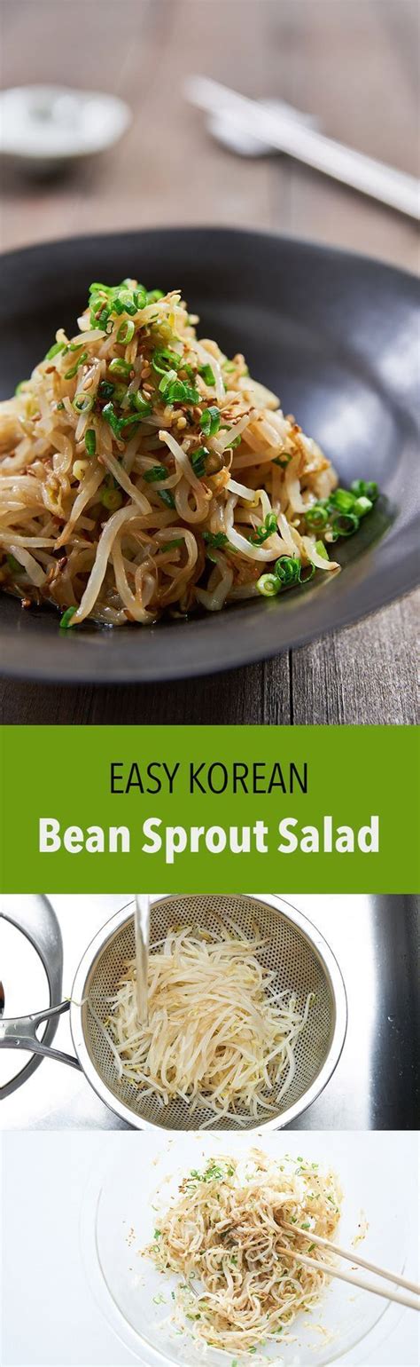 Sukju Namul Korean Bean Sprout Salad Recipe Bean Sprout Salad