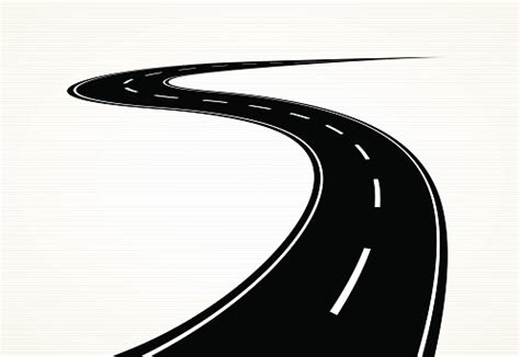 Curve Road Clipart Black And White