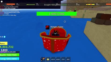 Roblox Blox Fruits Sleigh Showcase YouTube