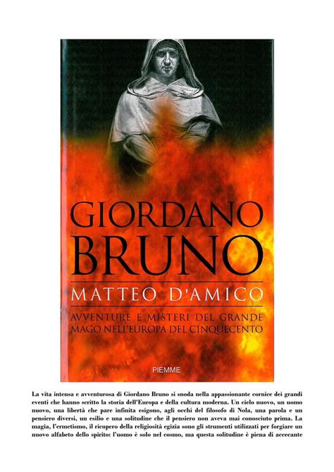 Pdf La Vita Intensa E Avventurosa Di Giordano Bruno Si Snoda Di