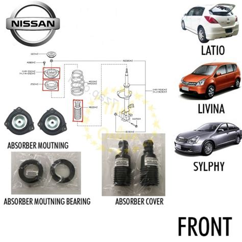 NISSAN LIVINA LATIO SYLPHY FRONT ABSORBER MOUNTING BEARING ABSORBER