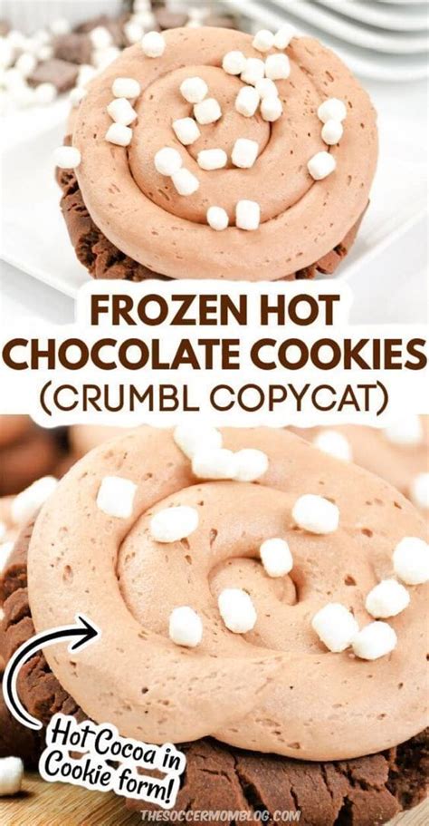 Frozen Hot Chocolate Cookies Crumbl Copycat Best Desserts Hot Chocolate Cookies