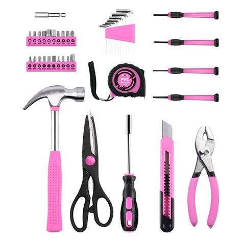 Snapklik DOWELL 40 Pcs Home Tool Kit General Household Hand Pink