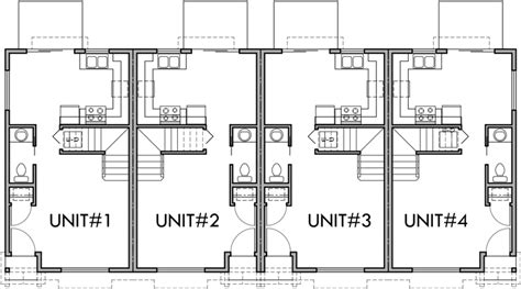 4 Plex Plans 2 Story Townhouse 2 Bedroom 4 Plex Plans F 536