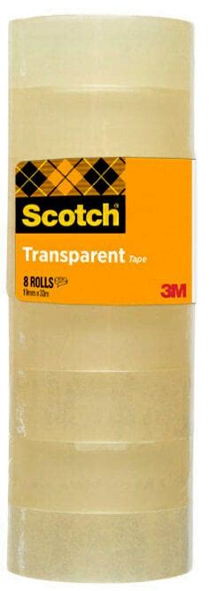 Scotch 508 Ruban Transparent 19 Mm X 33 M 8 Rouleaux Paquet 3M France