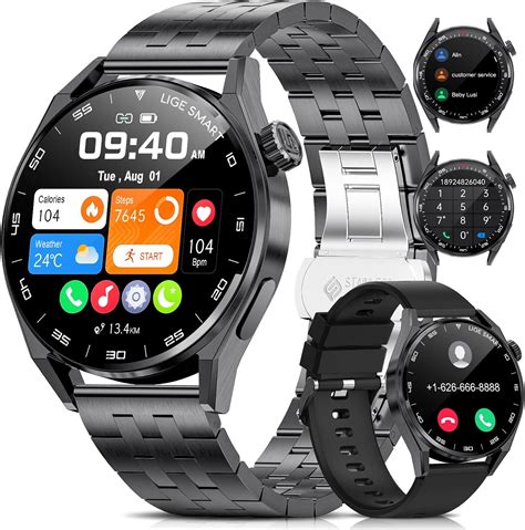 LIGE Smartwatch Uomo Con Chiamata Bluetooth E Risposta Vivavoce