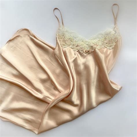 Vintage Pink Lace Lingerie Slip Dress Trendy Depop