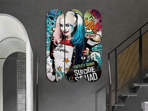 Set Of Pcs Margot Robbie Pop Art Skateboard Wall Decor Etsy