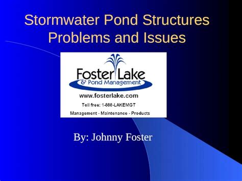 Pptx Stormwater Pond Structures Problems And Issues Dokumentips