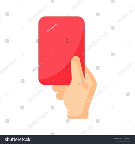 Red Card Vector Flat Design Template Stock Vector (Royalty Free ...