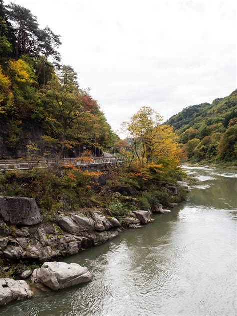 Scenic Kiso River Valley in Early Fall - Nagano Prefecture, Japan Stock ...