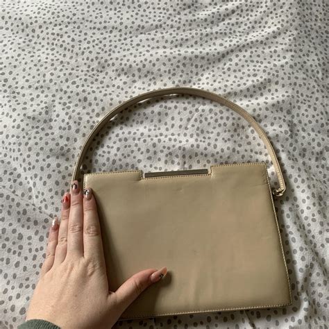 Vintage Kurt Geiger Clasped Nude Bag Few Minor Depop