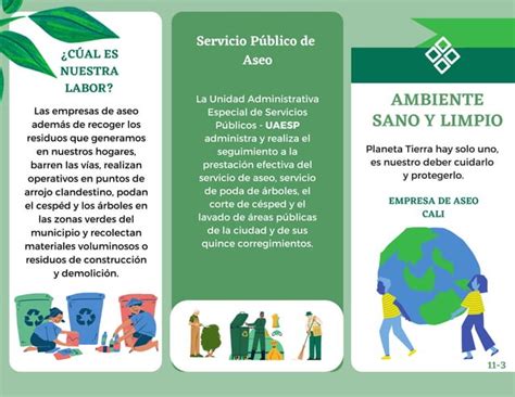 Folleto De Cuidado Ambiental Moderno E Ilustrado Pdf