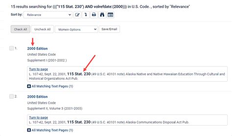 Search By Statutes At Large Citation In The United States Code