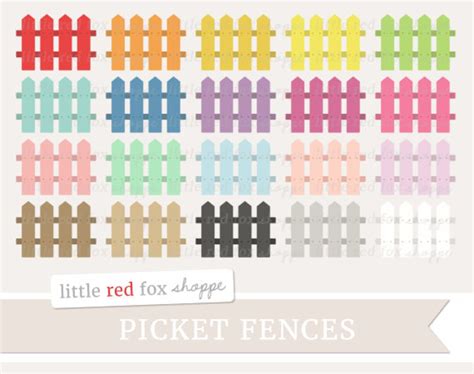 Picket Fence Clipart, Fence Clip Art Garden Backyard Gate Wood Wooden Fence Yard Work Cute ...