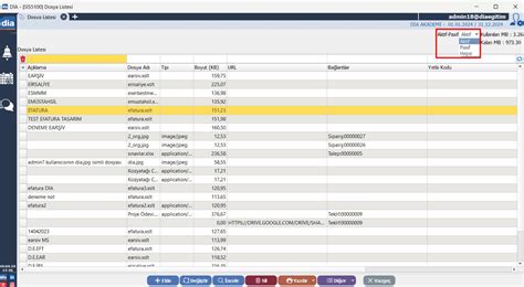 Dosya Listesi Ekranlarına Aktif Pasif Eklendi DİA Akademi