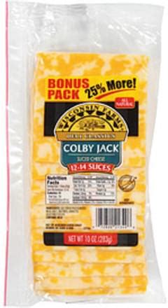 Wisconsin Farms Colby Jack Sliced Cheese Oz Nutrition Information