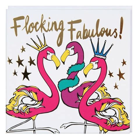 Flocking Fabulous Flamingos Card Birthday Cards For Her Birthday