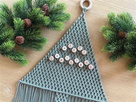 Arbre de Noël en macramé Durable