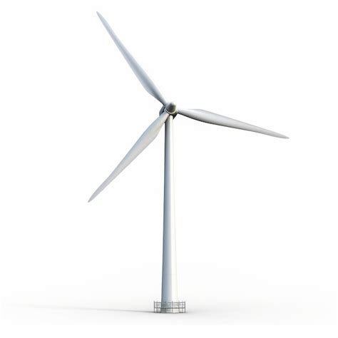 Premium Photo Illustration Of Wind Turbine Isolated On A White Background