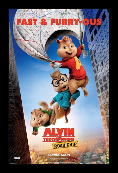 ALVIN AND THE CHIPMUNKS: THE ROAD CHIP - 11x17 Framed Movie Poster ...