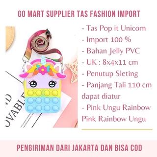 Jual Tas Pop It Anak Pony Unicorn Lucu Import Tas Selempang Anak