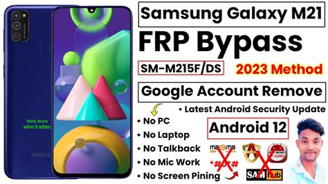 Samsung M Frp Bypass Android Without Pc Sm M F Ds Frp Bypass