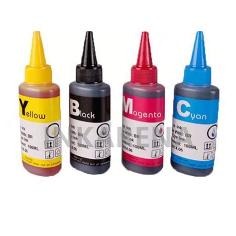 Universal 4 Color Dye Ink For HP Refill Ink Kit 100ML Bottle For Epson