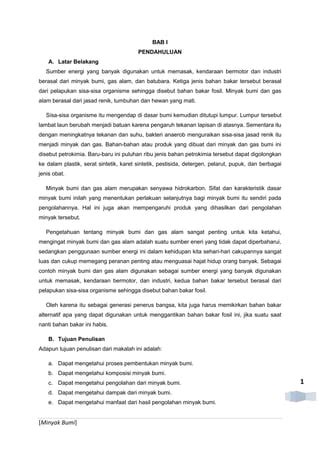 Makalah Kimia Tentang Minyak Bumi PDF