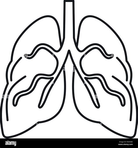 Tuberculosis Lungs Icon Outline Illustration Of Tuberculosis Lungs