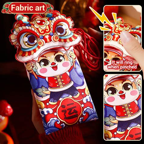 The 2024 CNY Red Packet Spring Festival Cloth Lucky Money Bag With