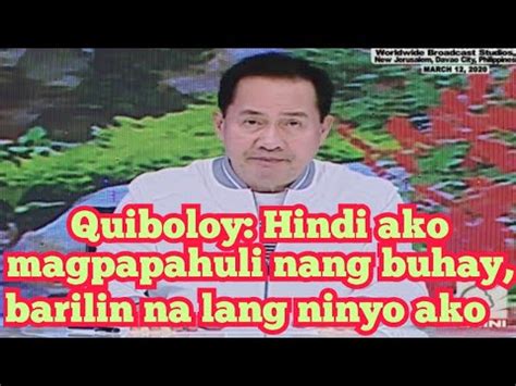 Bakit Umiyak Si Quiboloy Nagpapaalam Na Ba Siya O Na Realize Na Niya