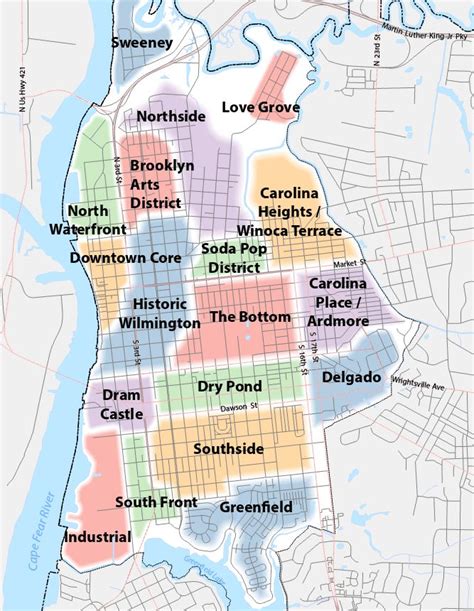 Map Of Downtown Wilmington Nc | Printable Templates Free