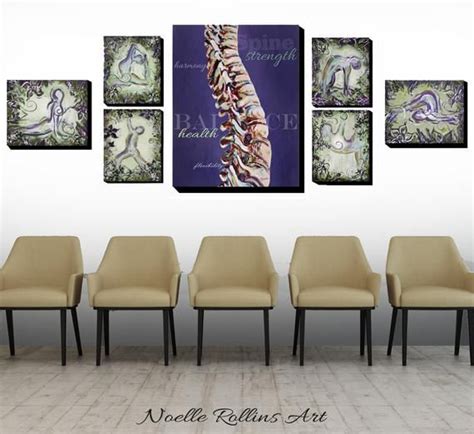 Purple Chiropractic Wall Artwork Set Of 7 Complete Set For Etsy