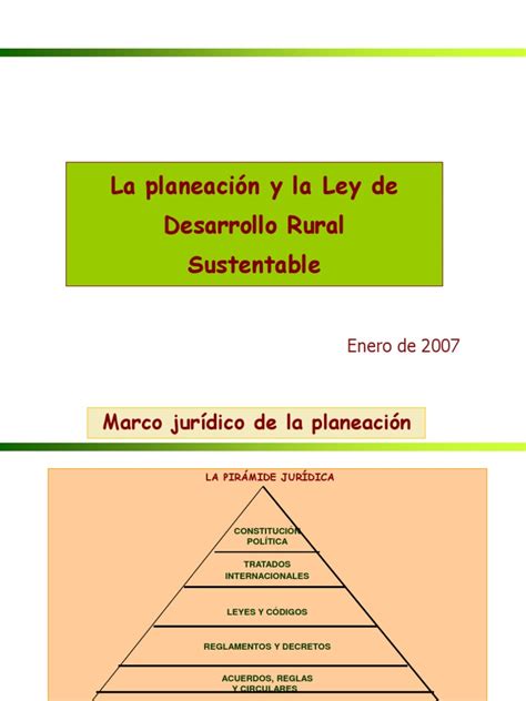 Ley Desarrollo Rural Sustentable Pdf Federación Planificación