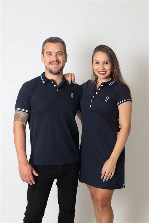 Namorados Kit Pe As Camisa Vestido Polo Azul Marinho C U