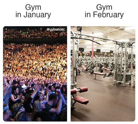 Gym In January Vs Gym In February Personalized Workout Plan Gymaholic Gym Humour