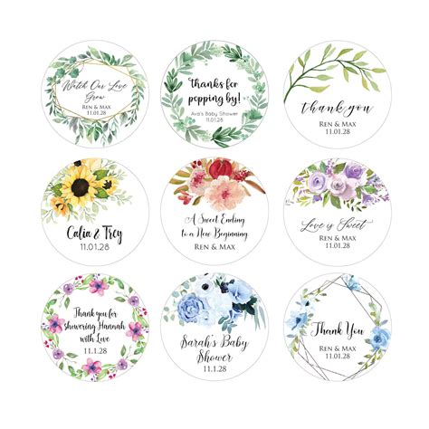 Wedding Stickers Personalized Wedding Favor Labels Thank You - Etsy