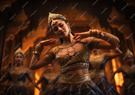 Premium AI Image | A traditional Thai dance performance in Chiang Mai