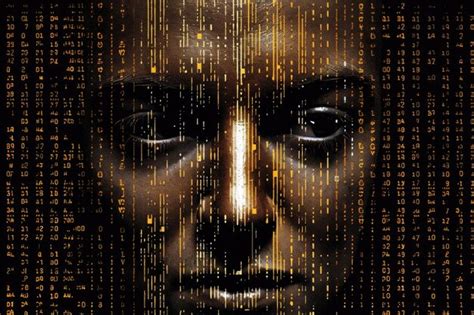 Premium Ai Image A Binary Code With Human Face Shape On Dark