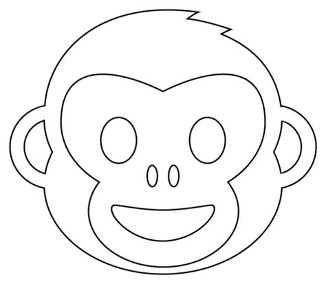 Monkey Face Coloring Page Free Printable Coloring Pages