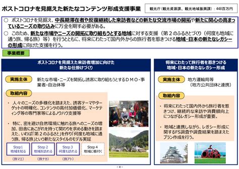 令和4年度観光庁予算概要の注目ポイント 国際ウェブマーケティングのエクスポート・ジャパン