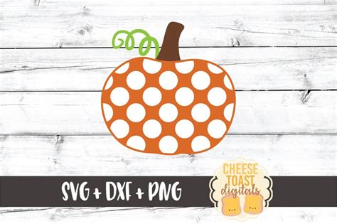 Polka Dot Pumpkin Svg Png Dxf Cut Files Pumpkin Svg Fall Etsy