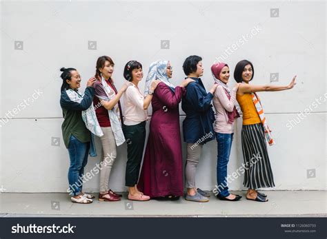 Diverse Group Asian Women Malay Chinese Stock Photo 1126060733