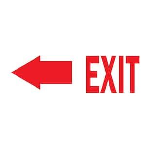 Brady 10 In X 14 In Plastic Exit With Left Arrow Safety Sign 22458