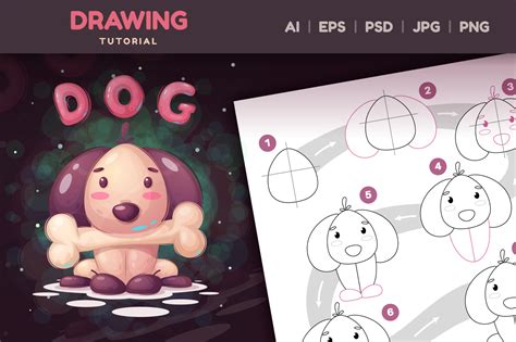 How To Draw Dog Step By Step: Drawing Lesson - Crella