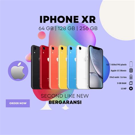 SECOND IPhone XR 64GB Fullset Mulus Original