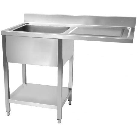 Plonge inox avec sous tablette et espace lave vaisselle 1 bac égouttoir