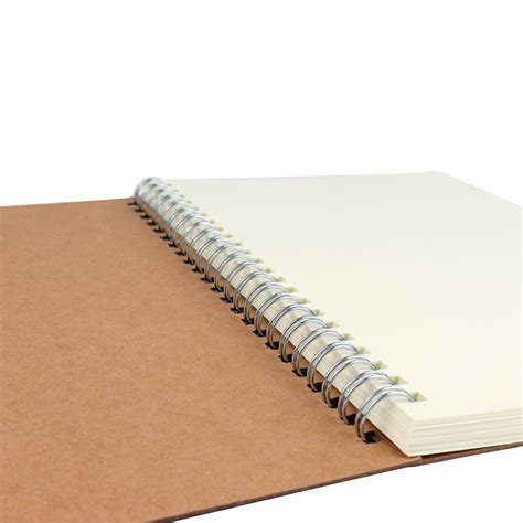 Caderno Espiral A5 Capa Kraft Sem Pauta 80 Folhas Daiso